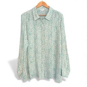 Cotton Traders Dusty Jade Button-Front Blouse Top– Size 22 (US 18)